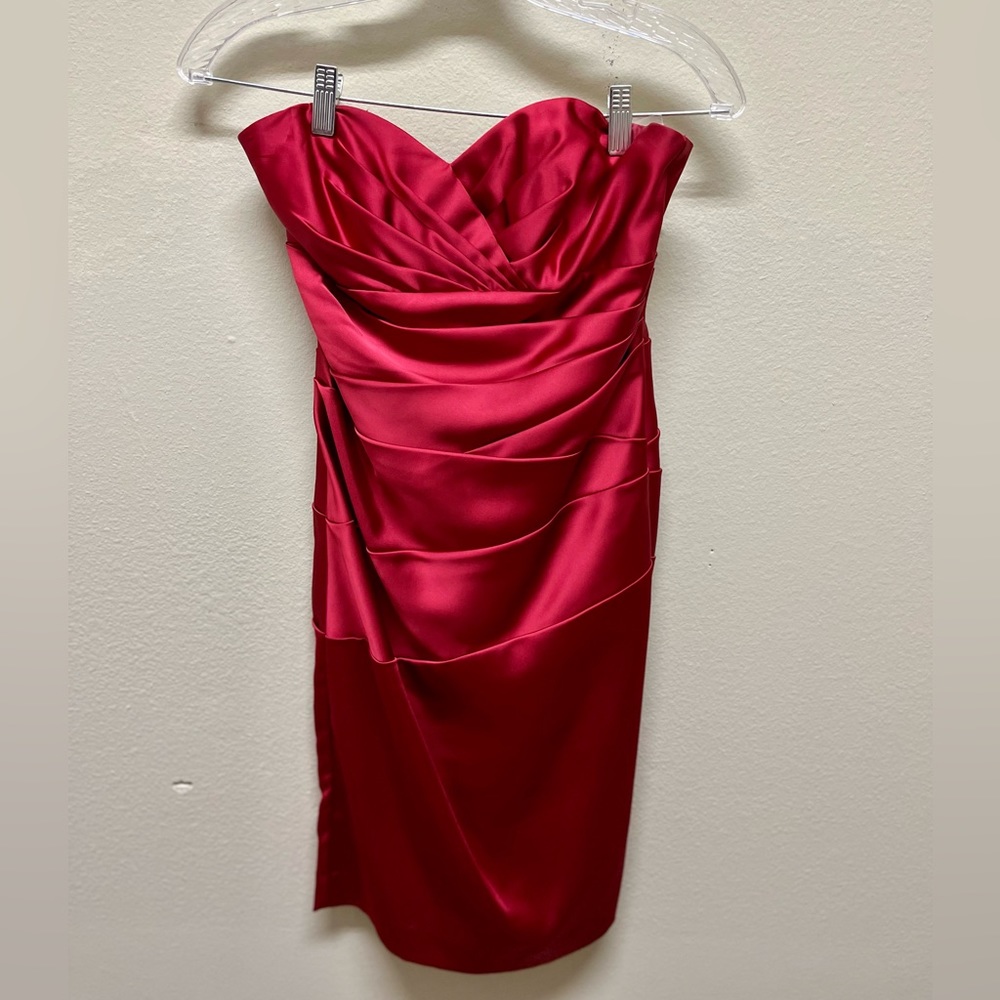 Red Satin Dress